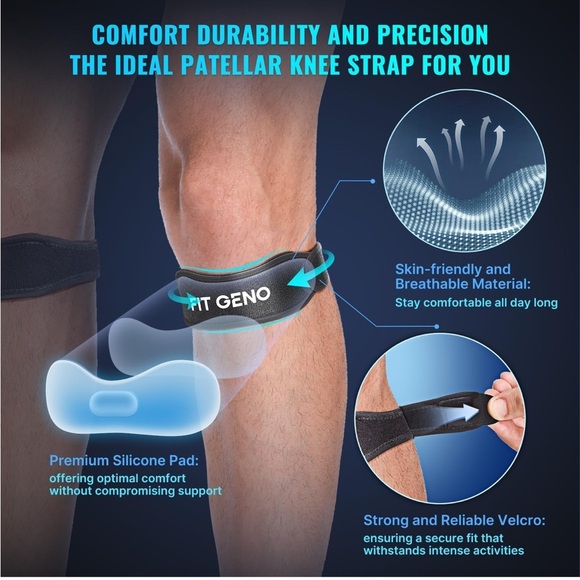 Patellar Knee Strap black - Picture 1 of 16
